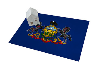 Image showing Small house on a flag - Pennsylvania