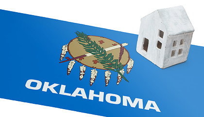 Image showing Small house on a flag - Oklahoma