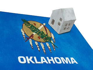 Image showing Small house on a flag - Oklahoma