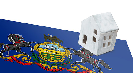 Image showing Small house on a flag - Pennsylvania