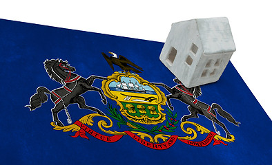 Image showing Small house on a flag - Pennsylvania