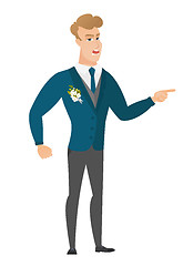 Image showing Furious groom screaming vector illustration.