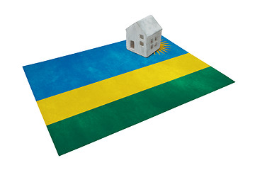 Image showing Small house on a flag - Rwanda