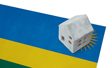 Image showing Small house on a flag - Rwanda
