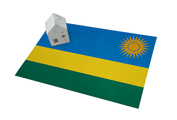 Image showing Small house on a flag - Rwanda