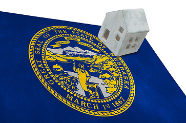 Image showing Small house on a flag - Nebraska