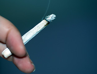 Image showing Smoking A Roll-Up