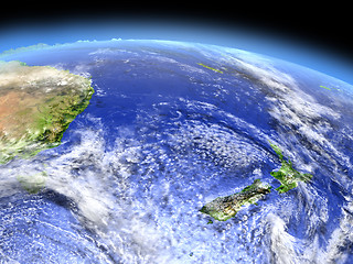 Image showing New Zealand from space