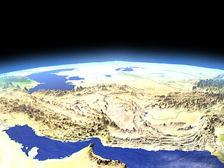 Image showing Iran and Pakistan region from space