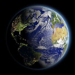 Image showing Northern Hemisphere from space