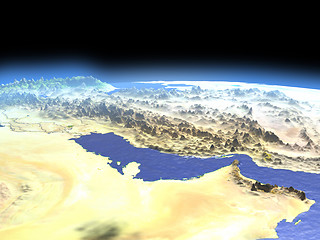 Image showing Persian Gulf from space