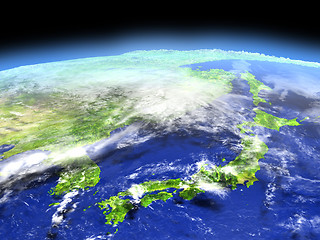 Image showing Japan and Koreas from space