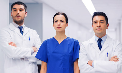 Image showing group of medics or doctors at hospital