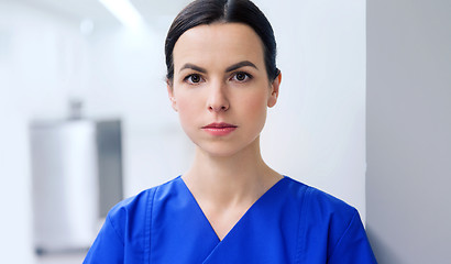 Image showing doctor or nurse at hospital corridor