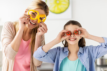 Image showing happy family cooking and having fun at kitchen