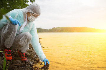 Image showing Photo of chemist near river