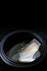 Image showing Lens close-up on empty background