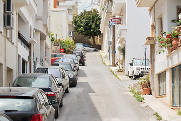 Image showing Cars parked in the street