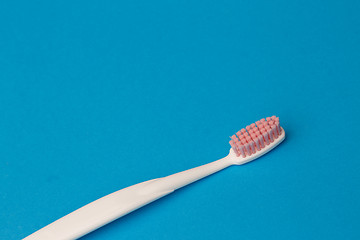 Image showing Photo of one pink toothbrush