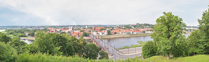 Image showing Panorama of Kaunas city in Lithuania