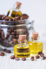 Image showing The cedar oil in a glass bottle