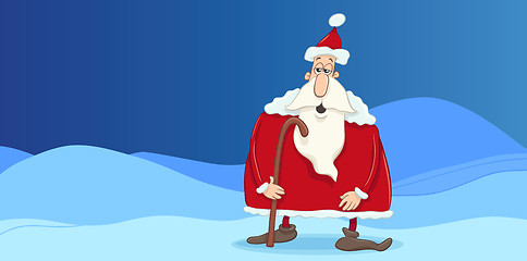 Image showing christmas greeting card with santa