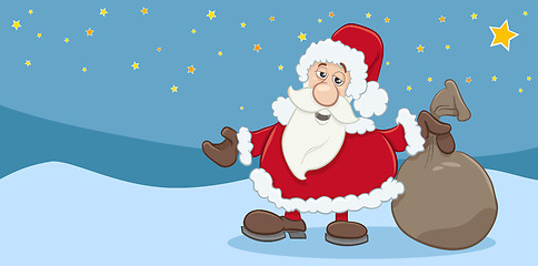 Image showing christmas greeting card of santa claus