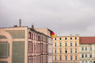 Image showing German flag flying from the roof of a building