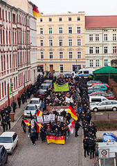 Image showing Right-wing demonstration in Frankfurt(Oder)