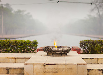 Image showing Eternal Peace Flame, Lumbini Monastic Zone