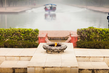 Image showing Eternal Peace Flame, Lumbini Monastic Zone