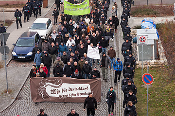 Image showing Right-wing demonstration in Frankfurt(Oder)