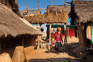 Image showing Woman in Ramkot village