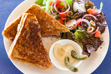 Image showing Croque Monsieur sandwich