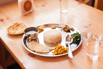 Image showing Nepali Thali, Upper Mustang style