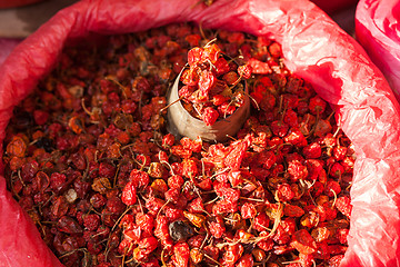 Image showing Dried peppers