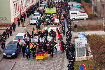 Image showing Right-wing demonstration in Frankfurt(Oder)