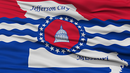 Image showing Closeup of Jefferson City Flag