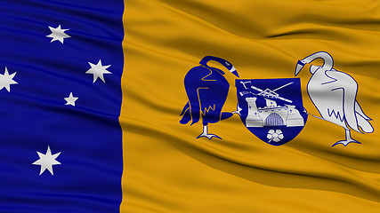 Image showing Closeup Canberra City Flag, Australia