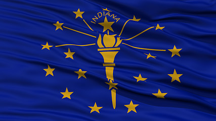 Image showing Closeup Indiana Flag, USA state