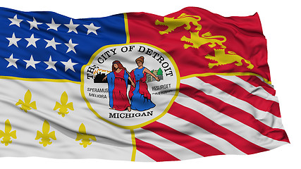 Image showing Isolated Detroit City Flag, United States of America