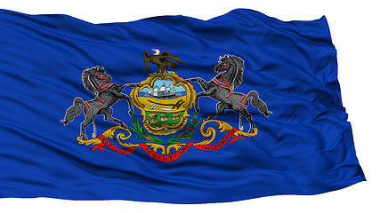 Image showing Isolated Pennsylvania Flag, USA state