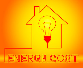 Image showing Energy Cost Showing Electric Power 3d Illustration