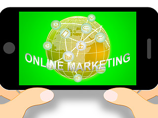 Image showing Online Marketing Shows Market Promotions 3d Illustration