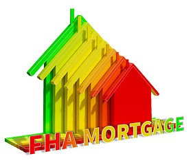 Image showing FHA Mortgage Shows Federal Housing Administration 3d Illustratio