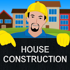 Image showing House Construction Meaning Home Building 3d Illustration