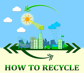 Image showing How to Recycle Showing Recycling Tips 3d Illustration