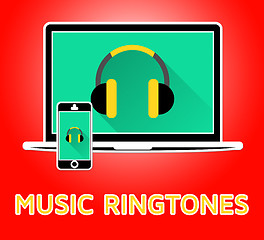 Image showing Music Ringtones Meaning Telephone Melody Ring Tone