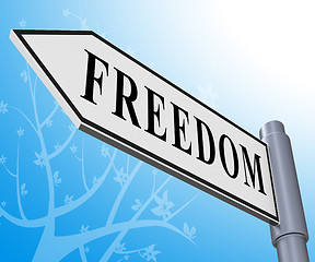 Image showing Freedom Sign Meaning Get Away 3d Illustration