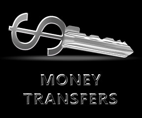 Image showing Money Transfers Mean Online Payment 3d Illustration